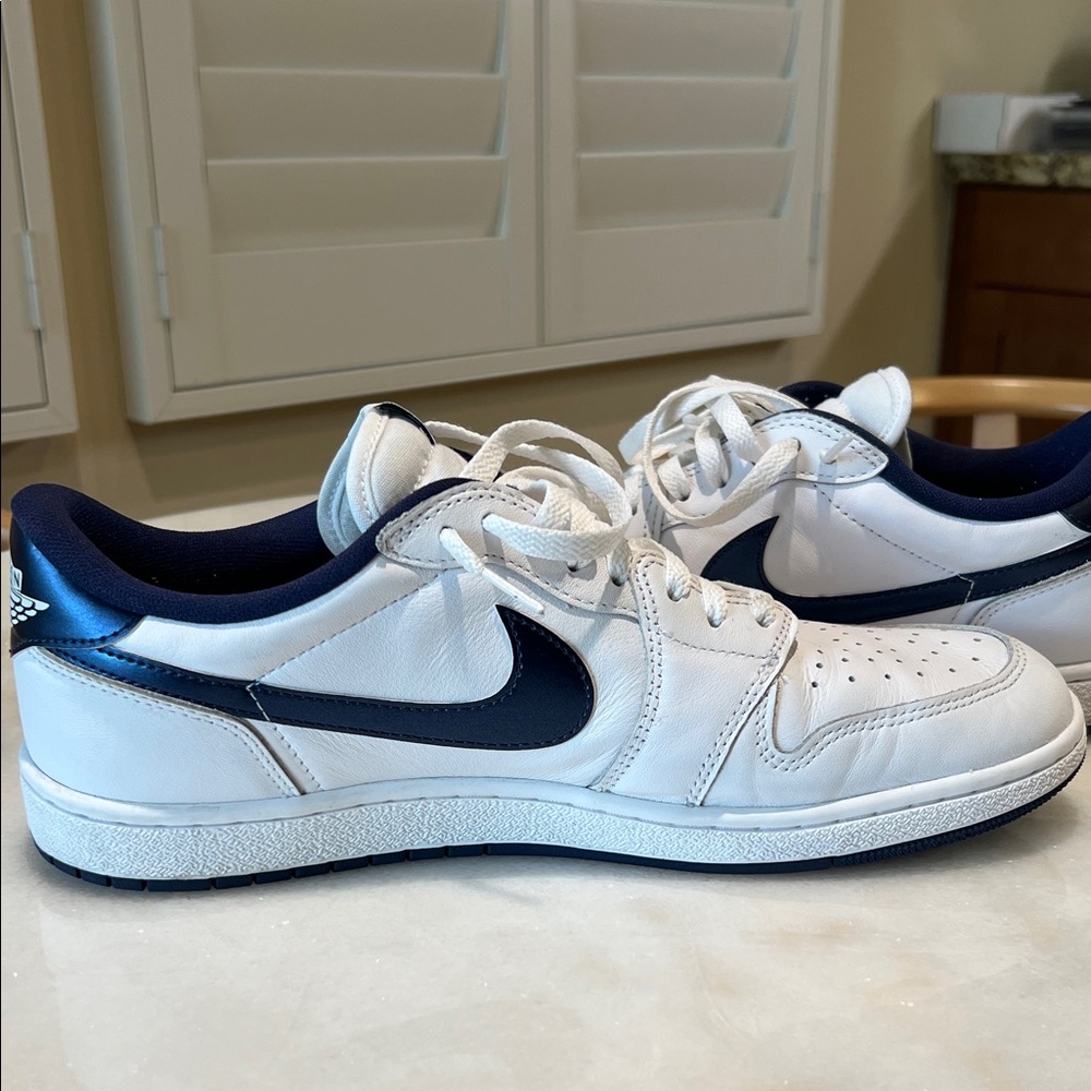 Nike Jordan 1 Retro Low 85 Metallic Navy Blue - Picture 7 of 11